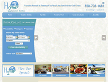 Tablet Screenshot of h2ovacationrental.com